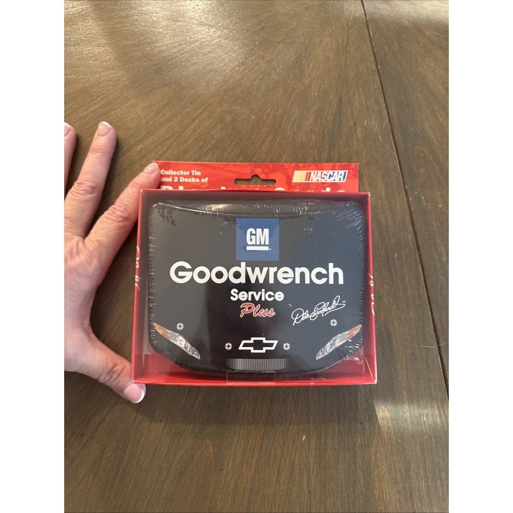 Dale Earnhardt GM Goodwrench Collector Tin Playing Cards 2 Decks Factory Sealed